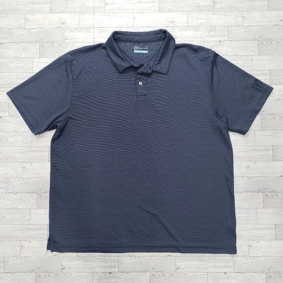 PGA Tour Golf Shirt Geometric Print Blue Mens Size XXL 2XL Travel Casual Preppy - Picture 5 of 10